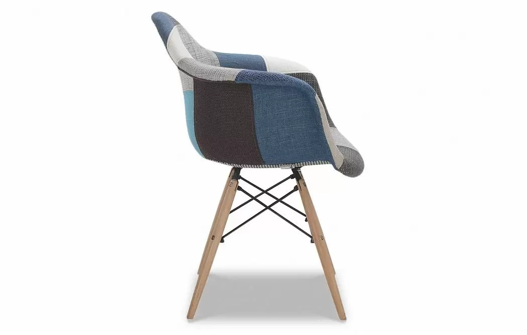Стул Aura (в стиле Eames), синий пэчворк - фото 6