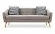 Диван Florence 3-х местный, серо-бежевый/натуральный