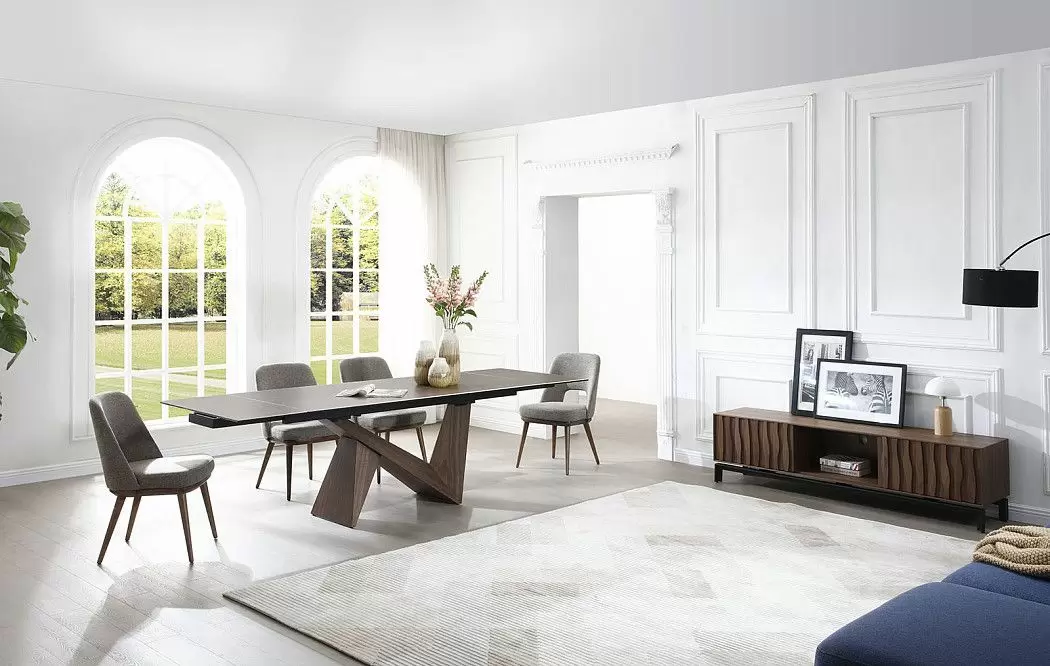 Стул Agata, серо-коричневый/орех - фото 4