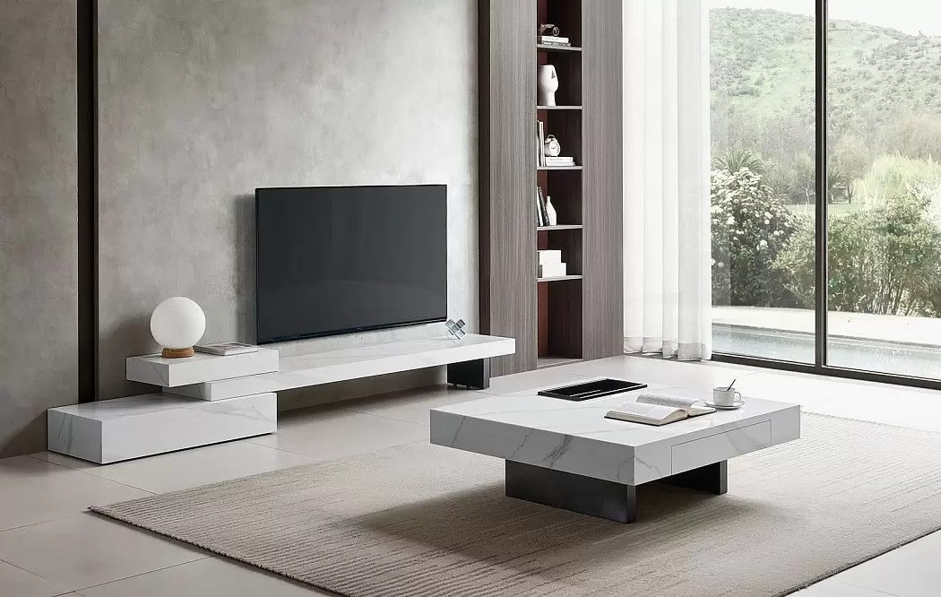 ТВ Тумба Gabrielle, белый камень - фото 2