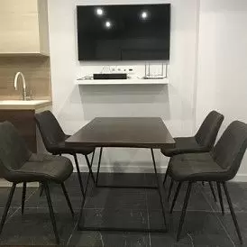 Стол раскладной Vermont, черный/белый