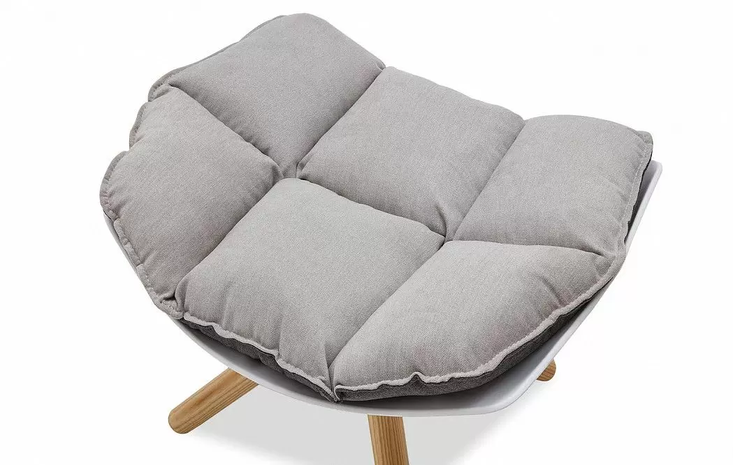 Кресло и оттоманка в стиле Husk, серый - фото 10