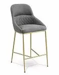 Стул полубарный Steven, темно-серый/золото