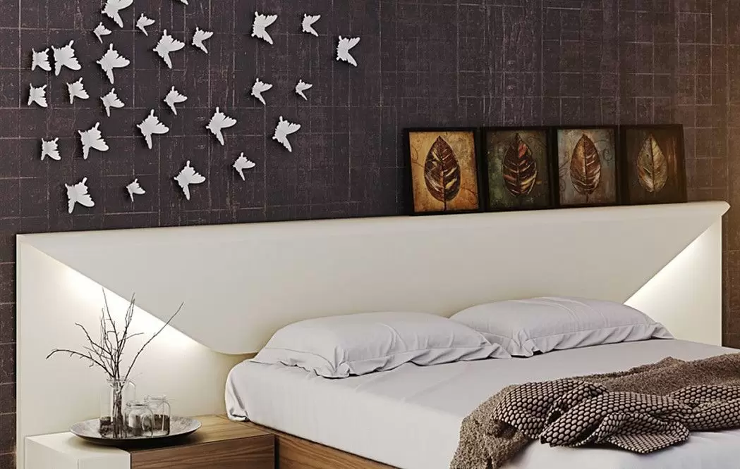 Кровать Almeria 160х200, песочный/орех - фото 4