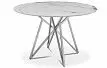 Стол Natalie 120, белый мрамор/сталь