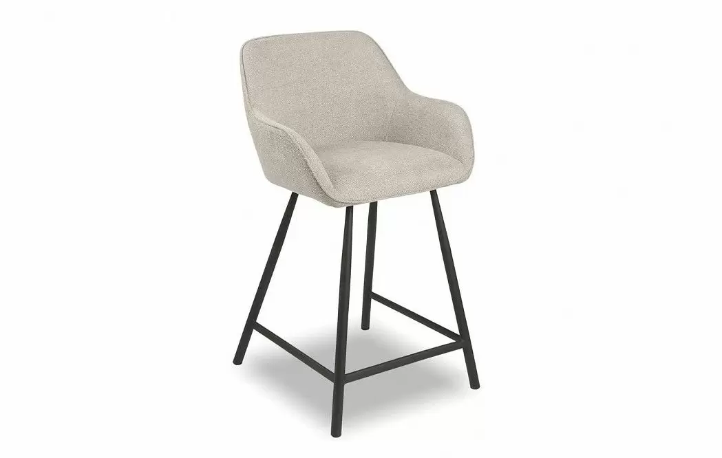 Стул полубарный Edwin, светло-серый/черный
