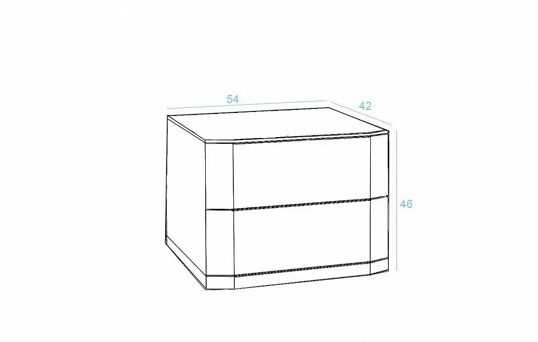 Тумба прикроватная Aragon (2 ящика), белый - фото 3