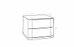 Тумба прикроватная Aragon (2 ящика), белый