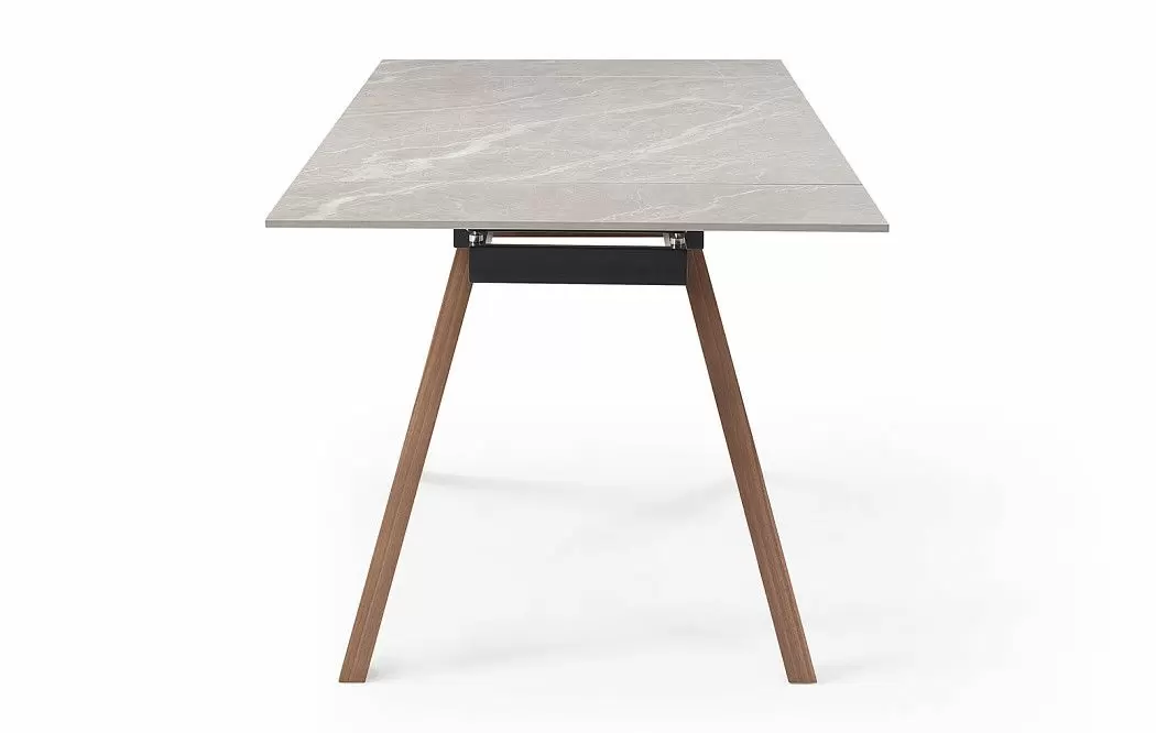 Стол раскладной Valencia 120-180, серая керамика/орех - фото 9