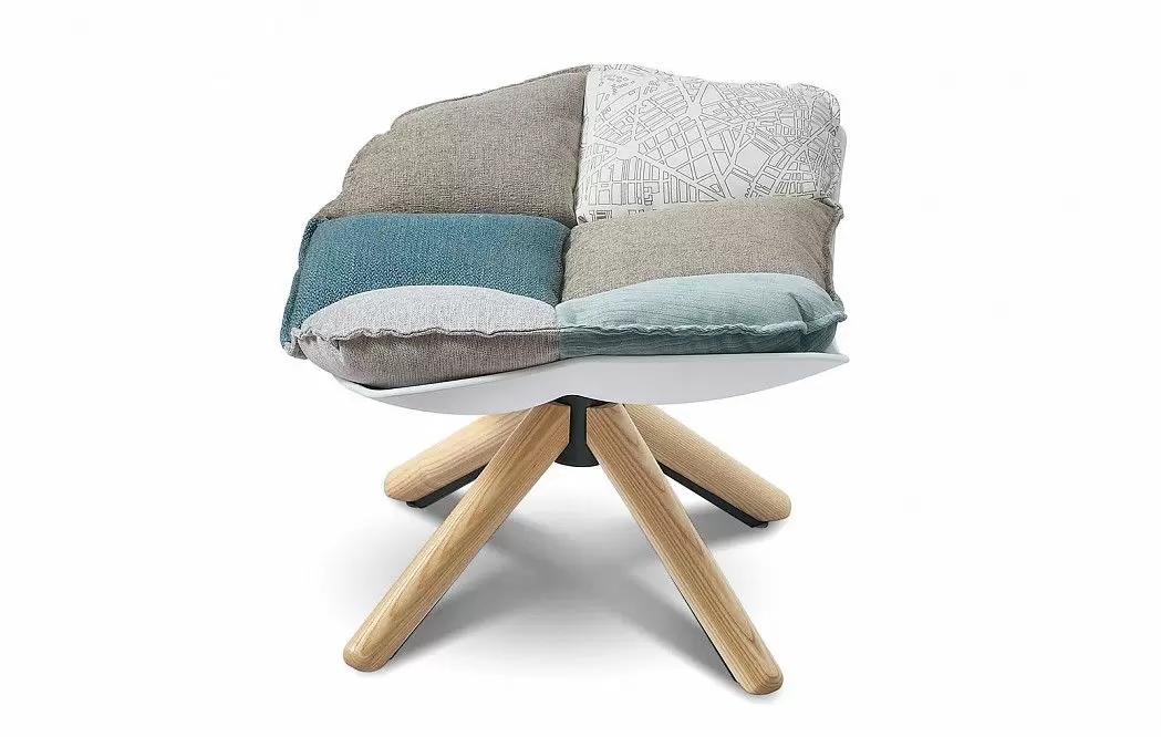 Кресло и оттоманка в стиле Husk, светлый пэчворк - фото 9