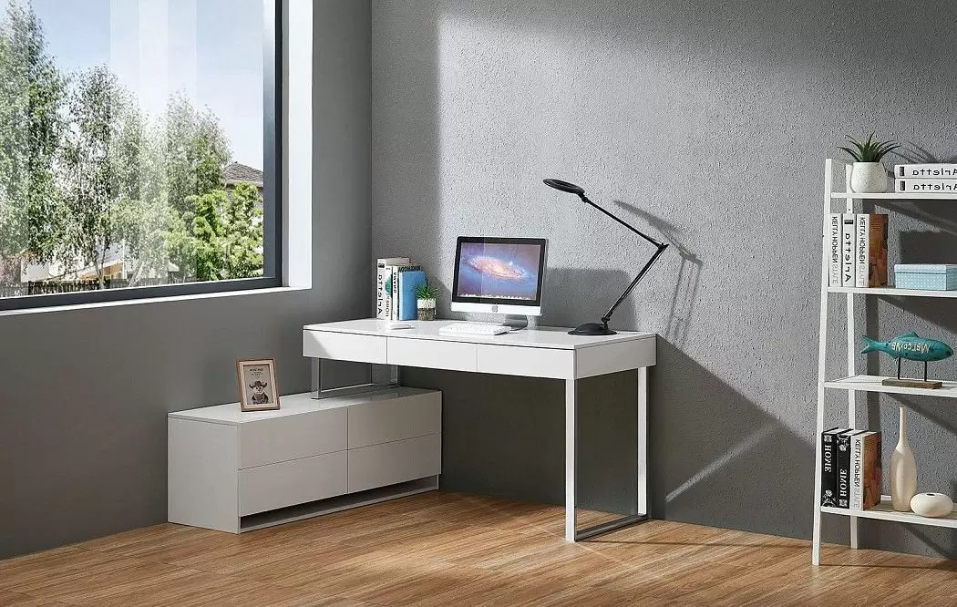 Стол письменный Dresden, белый/хром - фото 2