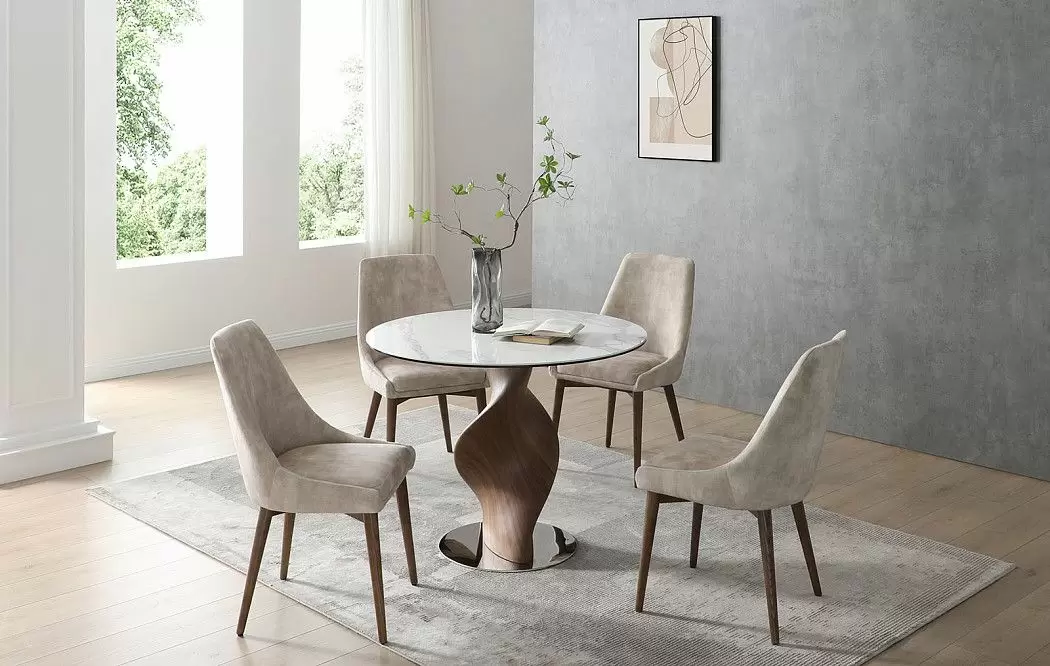 Стол Niagara 120, белая керамика/орех - фото 2