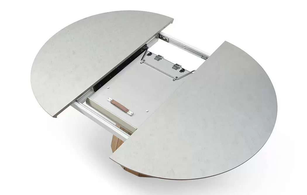 Стол раскладной Eclectic 120-160, серый/ясень - фото 6