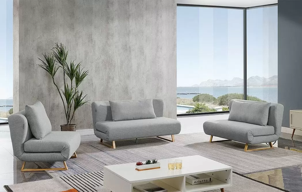 Комплект мягкой мебели Rosy, серый