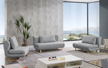 Комплект мягкой мебели Rosy, серый