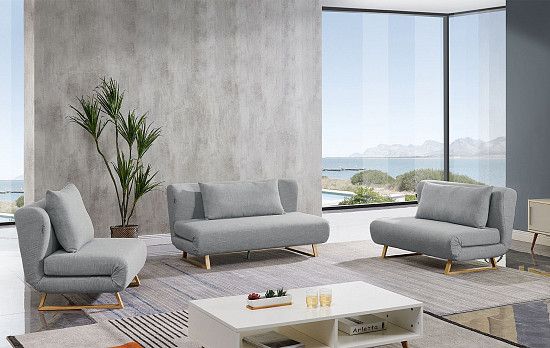 Комплект мягкой мебели Rosy, серый