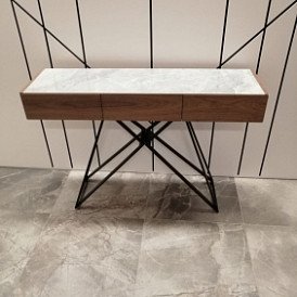 Консоль Cross, орех/светлая керамика