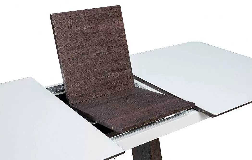 Стол раскладной Rosanna 160-200, темно-коричневый/белый - фото 11