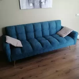 Диван-кровать Madrid, желтый/золотые ножки