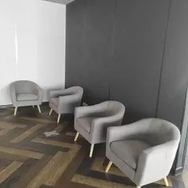 Диван Florence 2-х местный, темно-серый/цветные пуговицы