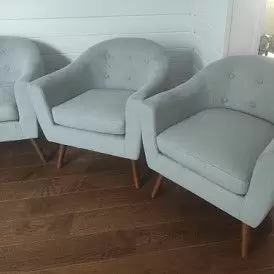 Диван Florence 2-х местный, темно-серый/цветные пуговицы