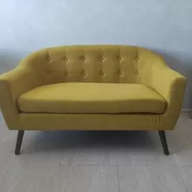 Диван Florence 2-х местный, темно-серый/цветные пуговицы