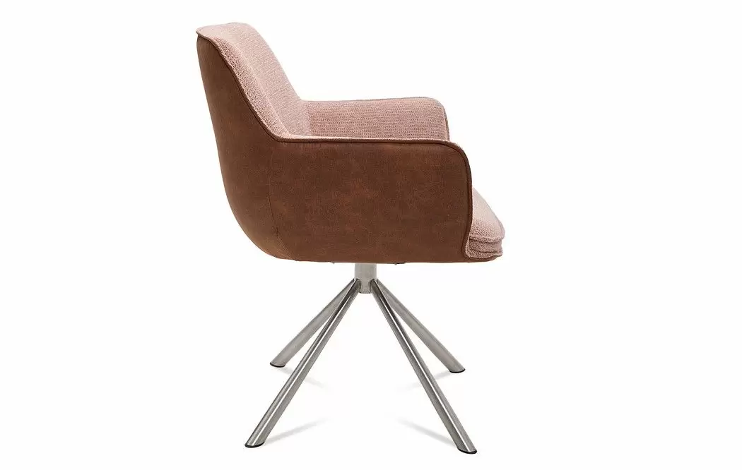 Стул Geneva, персиковый/коричневый/сталь - фото 9