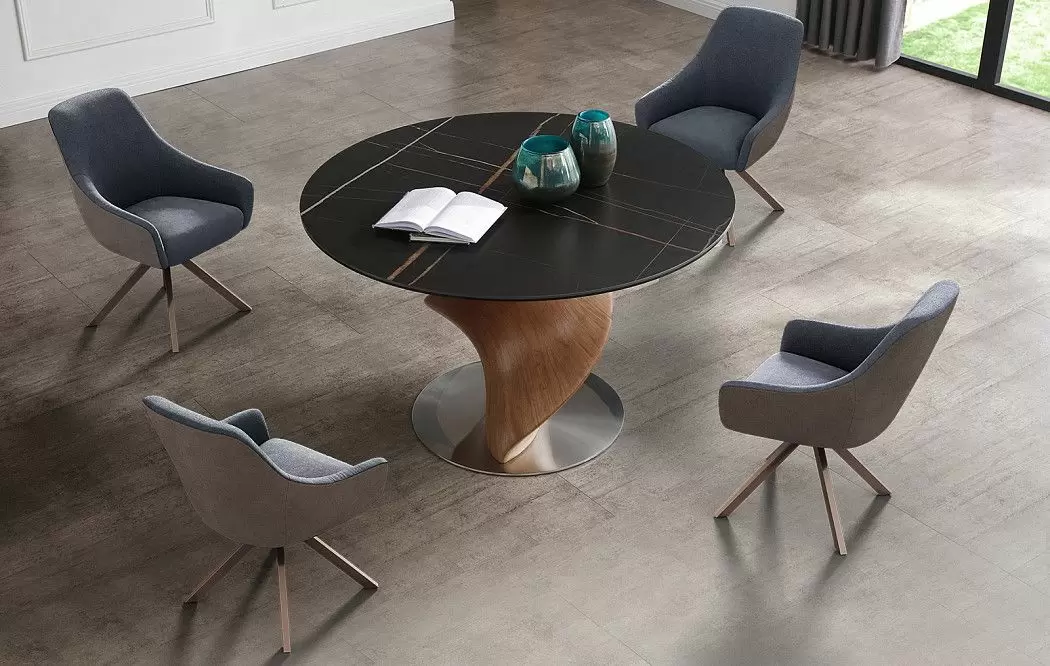 Стол Niagara + 4 графитовых стула Emma