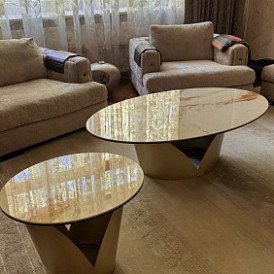 Стол журнальный Tiffany (135), керамика/шампань