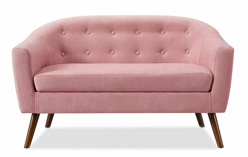 Диван Florence 2-х местный, коралловый/орех