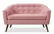 Диван Florence 2-х местный, коралловый/орех