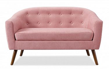 Диван Florence 2-х местный, коралловый/орех