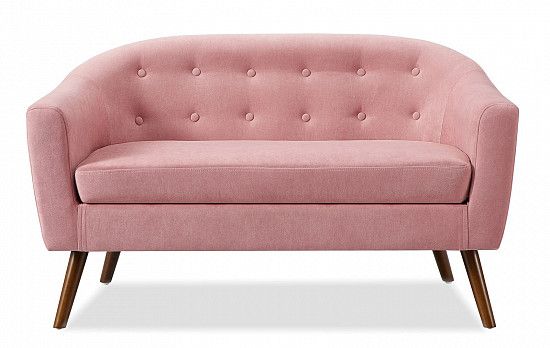 Диван Florence 2-х местный, коралловый/орех
