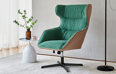 Кресло Otto, зеленый/коричневый