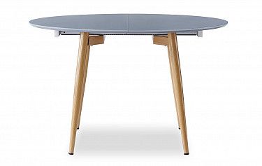 Стол раскладной Margaret 120-200, серый/светлое дерево