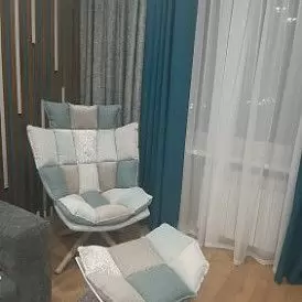 Оттоманка в стиле Husk, серый