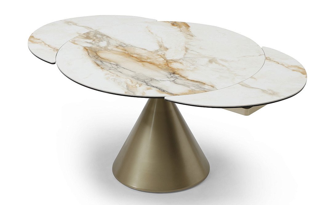 Стол раскладной Josephina 120-180, керамика/шампань - фото 13