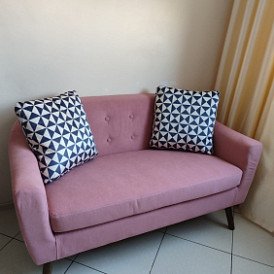 Диван Florence 2-х местный, темно-серый/цветные пуговицы