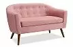 Диван Florence 2-х местный, коралловый/орех