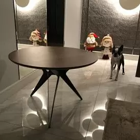 Стол журнальный Elegance (70), орех/черный