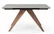 Стол раскладной Valencia 140-200, серая керамика/орех