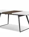 Стол раскладной Gent, белый матовый/орех