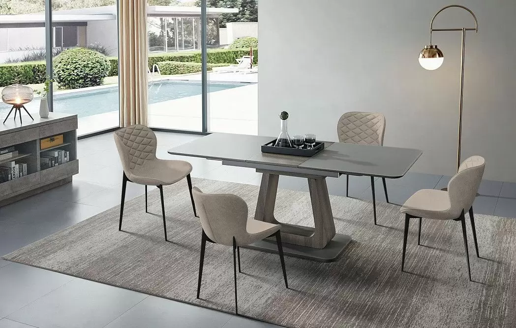 Стол раскладной Rosanna 140-180, серый - фото 18