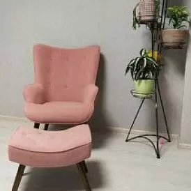 Оттоманка Hygge, слоновая кость/золото