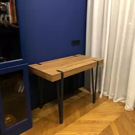 Стол письменный Project, орех/черный