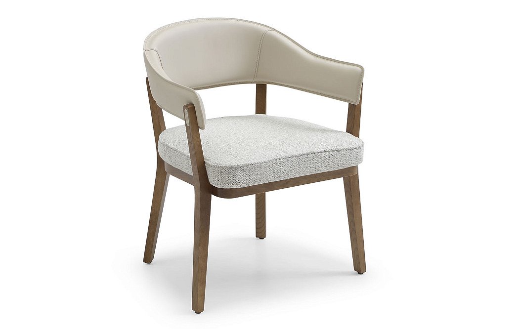 Стул Ernest, бежевый/серый/орех