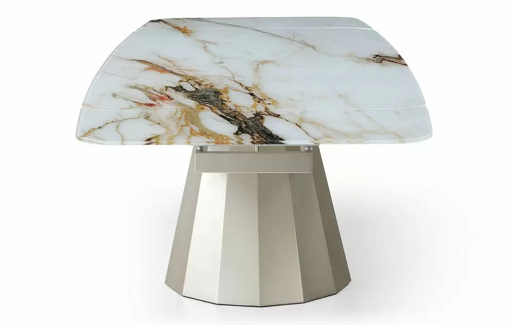 Стол раскладной Allegra 180-260, стекло 3D/шампань - фото 18