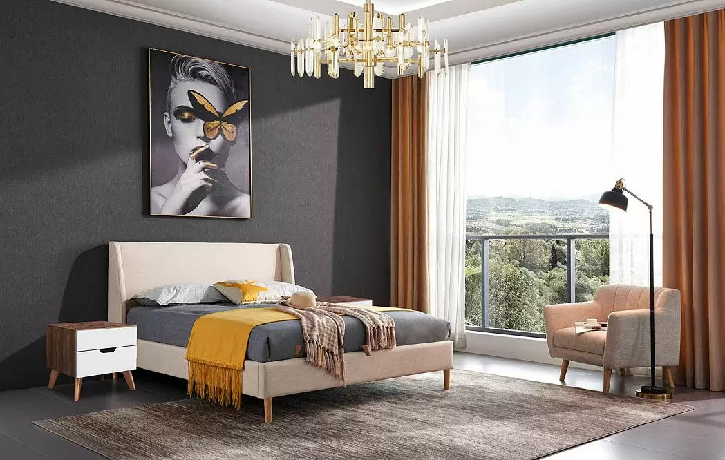 Кровать Carrera 160x200, бежевый - фото 2