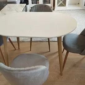 Стол раскладной Suzy 120-200, белый/дуб