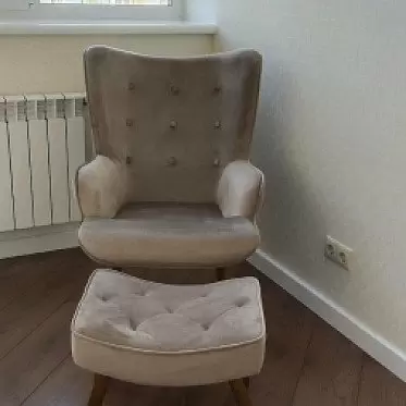 Кресло с оттоманкой Hygge, бежевый/орех IMG-20210727-WA0047.jpg